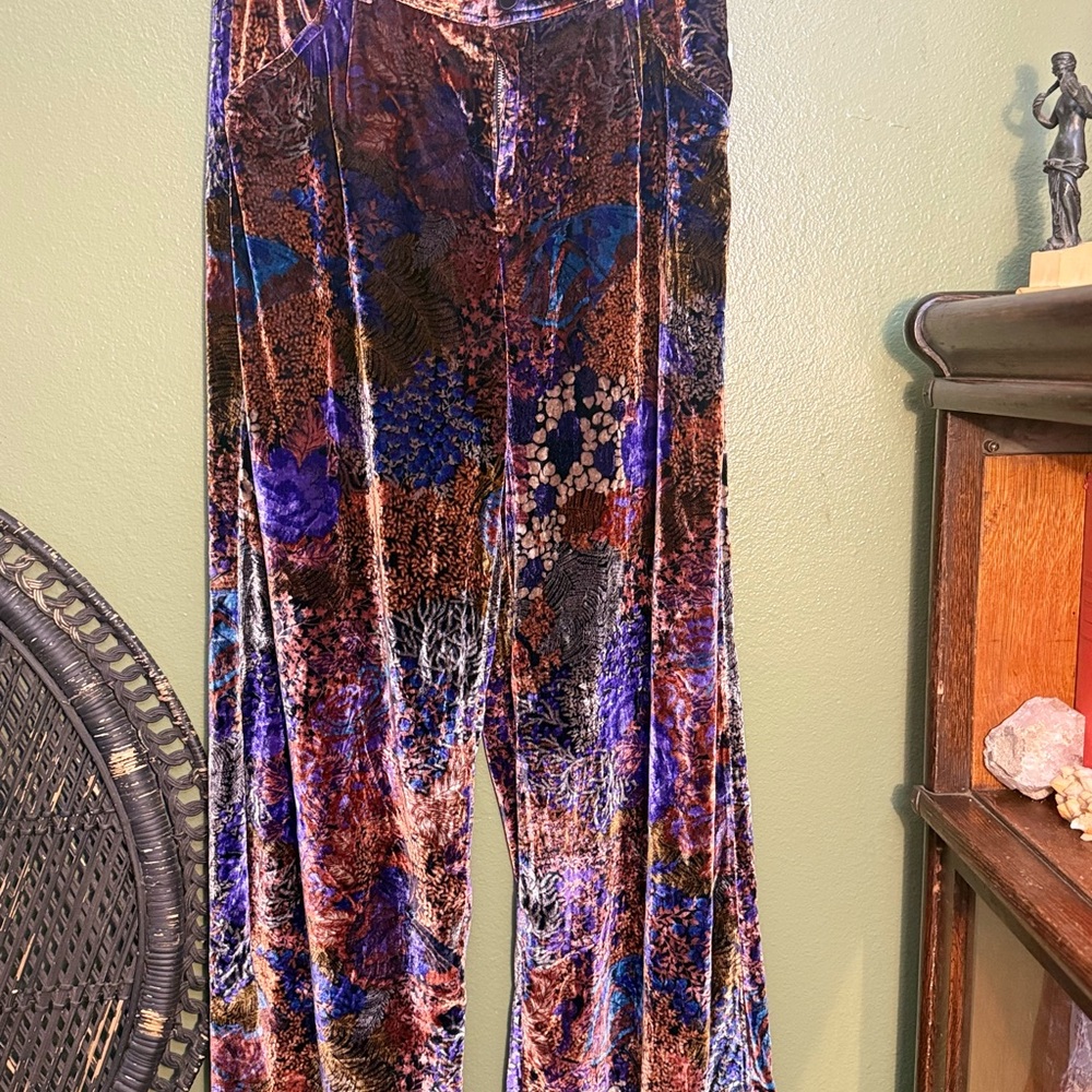 Anthropologie Multicolor Velvet Pants